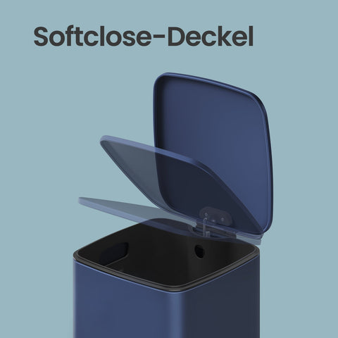 Rootz 30L Kitchen Waste Bin - Pedal Bin - Garbage Bin - Space-Saving Design - 34cm x 28.5cm x 54.4cm