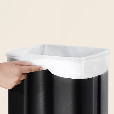 Rootz 30L Kitchen Waste Bin - Pedal Bin - Garbage Bin - Space-Saving Design - 34cm x 28.5cm x 54.4cm