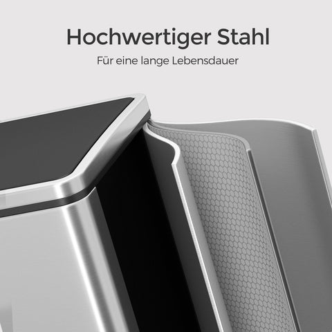 Rootz 2 Compartment Trash Can - Dual Compartment Waste Bin - Garbage Can - Sort Waste Easily - 58.6cm x 32cm x 65cm