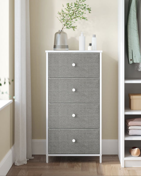 Rootz Storage Cabinet - Organizer - Chipboard Steel - Non-Woven Fabric - Lightweight - Spacious - Sturdy - 30cm x 45cm x 91.7cm