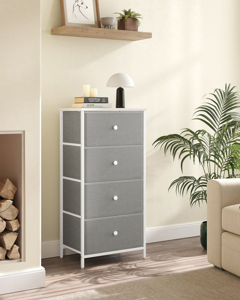 Rootz Storage Cabinet - Organizer - Chipboard Steel - Non-Woven Fabric - Lightweight - Spacious - Sturdy - 30cm x 45cm x 91.7cm