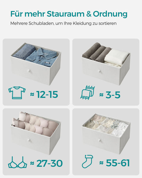 Rootz White Oak Storage Cabinet - Chipboard Steel Non-Woven Fabric - Large Capacity - Lightweight - Easy Assembly - 30cm x 45cm x 91.7cm