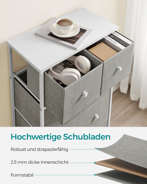 Rootz Storage Cabinet - Organizer - Chipboard Steel - Non-Woven Fabric - Lightweight - Spacious - Sturdy - 30cm x 56cm x 93cm
