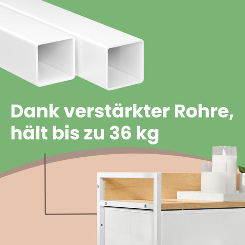 Rootz Chest of Drawers - Closet - Storage Unit - 5 Fabric Drawers with Handles - Max 68kg Load - 29cm x 98.2cm x 70cm