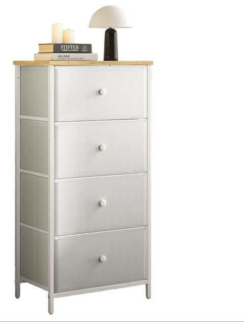 Rootz White Storage Cabinet - Organizer - Wooden Chipboard Unit - Robust Design - 30 x 45 x 91.7 cm