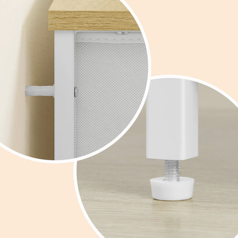 Rootz White Storage Cabinet - Organizer - Wooden Chipboard Unit - Robust Design - 30 x 45 x 91.7 cm