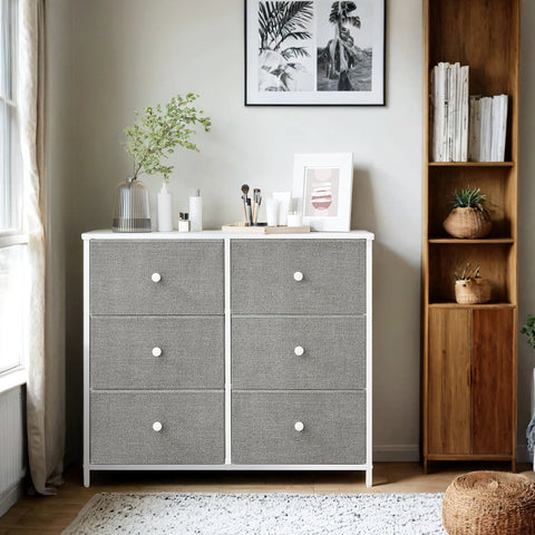 Rootz Chest of Drawers Closet - Fabric Dresser - Storage Cabinet - Lightweight - 30 x 80 x 71 cm