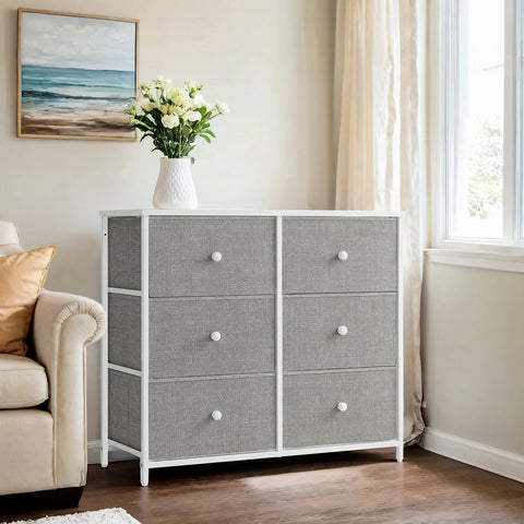 Rootz Chest of Drawers Closet - Fabric Dresser - Storage Cabinet - Lightweight - 30 x 80 x 71 cm
