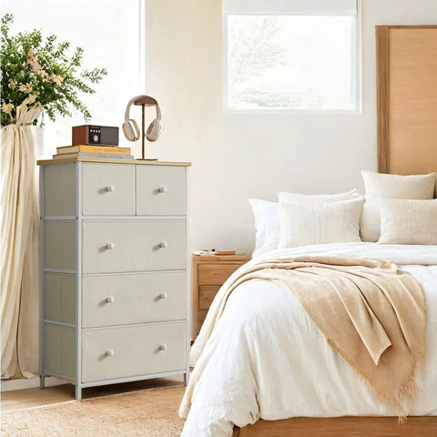 Rootz Brown Storage Cabinet - Organizer & Storage Unit - Wooden Chipboard & Steel - Safe & Tidy - 30cm x 56cm x 93cm