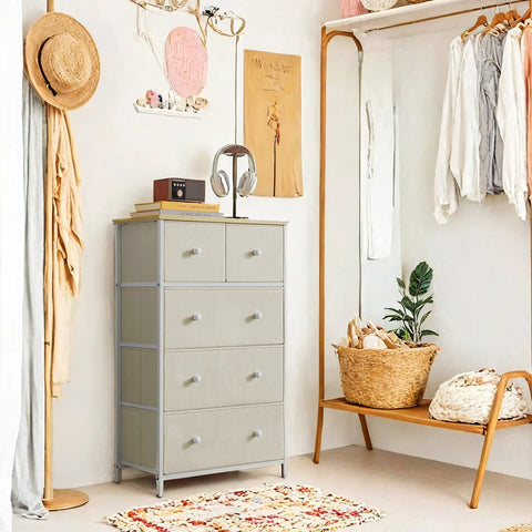 Rootz Brown Storage Cabinet - Organizer & Storage Unit - Wooden Chipboard & Steel - Safe & Tidy - 30cm x 56cm x 93cm