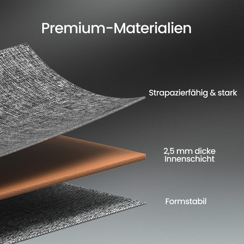 Rootz Chest of Drawers - Closet - 7 Drawer Dresser - Extra Storage - 28.5 x 98 x 85 cm - Slate Gray Anthracite Gray - Fabric Fronts