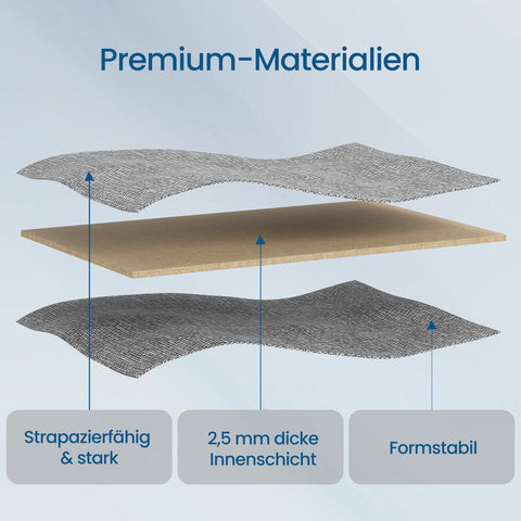 Rootz 7 Drawer Chest of Drawers - Closet - Storage Cabinet - Fabric Fronts - 28.5 x 98 x 85 cm - Maximized Storage Solution