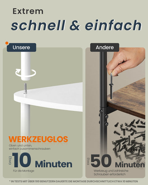 Rootz TV Cabinet -  White  - Wooden Chipboard Storage - Supports 50" TVs - 110x35x46cm