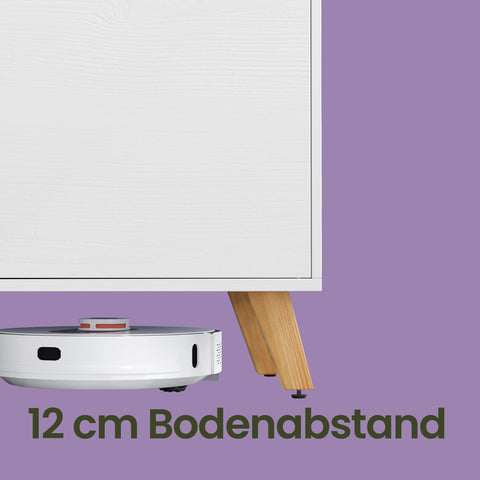 Rootz TV Cabinet - Television Table - 2-Door TV Stand - White Finish - 140cm x 40cm x 50cm