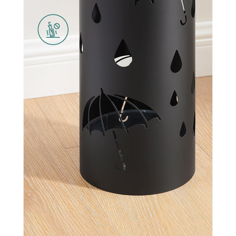 Rootz Umbrella Stand - Patio Stand - Outdoor Stand - Steel Construction - 17cm x 41cm - Lightweight - Easy Assembly - Black - 1.8kg