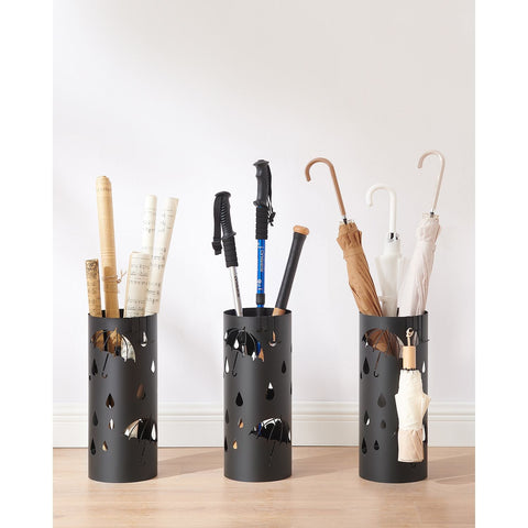 Rootz Umbrella Stand - Patio Stand - Outdoor Stand - Steel Construction - 17cm x 41cm - Lightweight - Easy Assembly - Black - 1.8kg