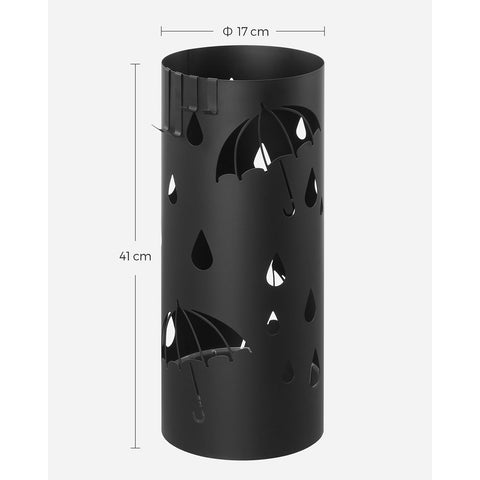 Rootz Umbrella Stand - Patio Stand - Outdoor Stand - Steel Construction - 17cm x 41cm - Lightweight - Easy Assembly - Black - 1.8kg