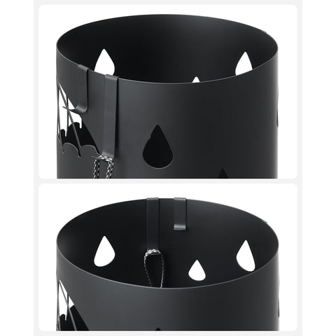 Rootz Umbrella Stand - Patio Stand - Outdoor Stand - Steel Construction - 17cm x 41cm - Lightweight - Easy Assembly - Black - 1.8kg