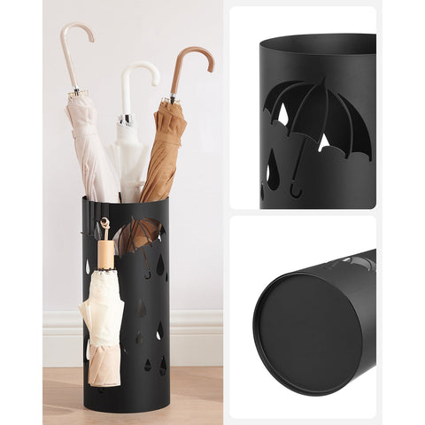 Rootz Umbrella Stand - Patio Stand - Outdoor Stand - Steel Construction - 17cm x 41cm - Lightweight - Easy Assembly - Black - 1.8kg