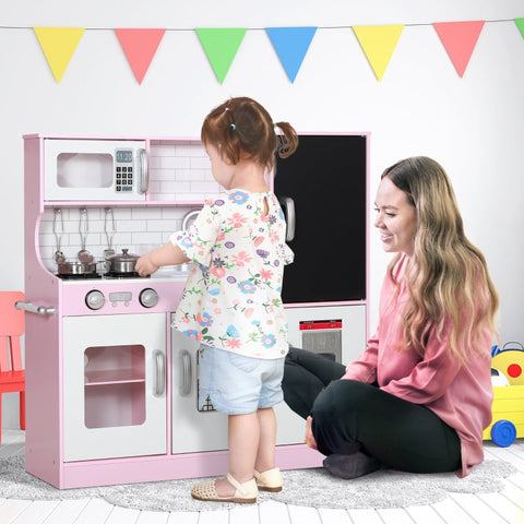 Rootz Children's Kitchen Set - Kid's Play Kitchen - Toy Kitchens - Interactive Play - 83.8L x 26.8W x 81H cm