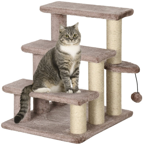 Rootz Pet Staircase - Cat Climbing Steps - Kitty Play Tower - Helps Reach High Areas - Compact & Portable - Sturdy Design - 45cm x 40cm x 48cm