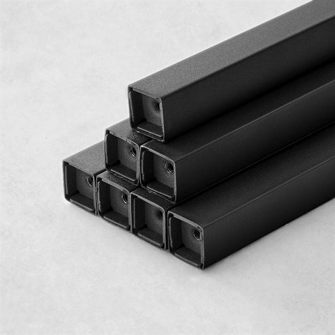 Rootz Industrial Style Writing Desk - Narrow Office Table - Chipboard Desk - Steel Frame - Greige Black - 50cm x 80cm x 76cm