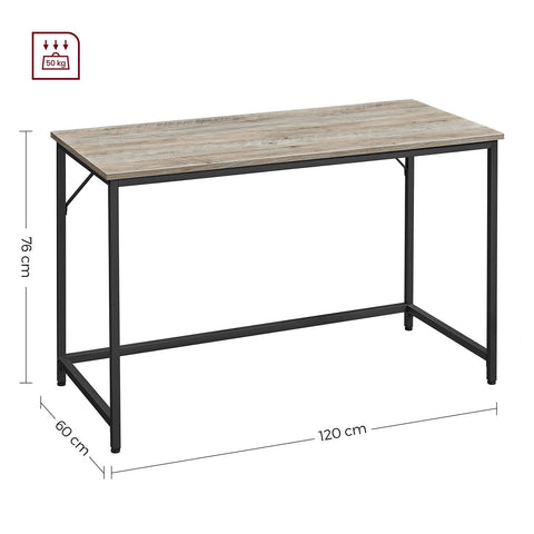 Rootz Desk Mottled-Ink-Black - Office Table - Writing Desk - Durable Steel Frame - 60 x 120 x 76 cm