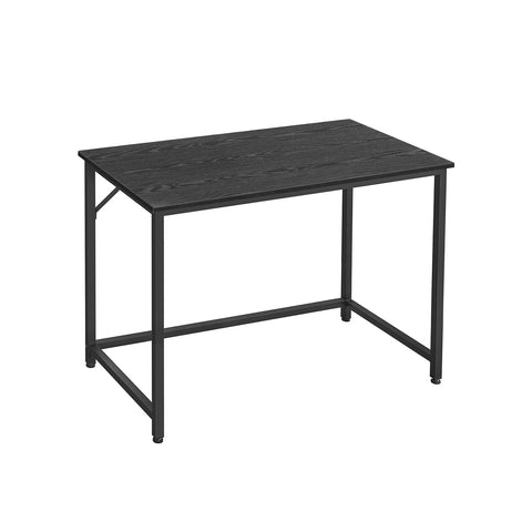 Rootz Black Desk - Chipboard Table - Steel Legs - Large Office Desk - 50cm x 100cm x 75cm - Sturdy and Sleek Home Office Furniture
