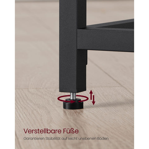 Rootz Black Desk - Study Table - Writing Desk - Chipboard and Steel - Large Size - Lightweight - Easy Assembly - 50cm x 100cm x 75cm