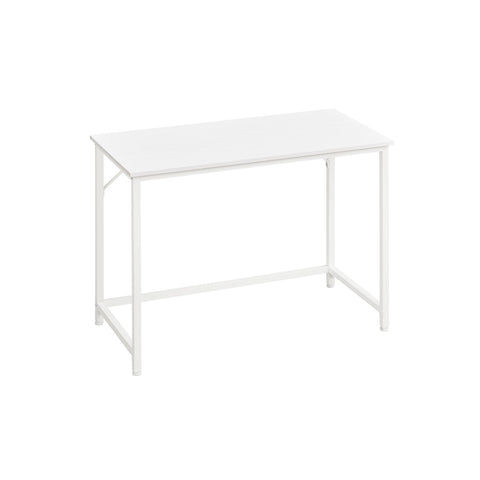 Rootz Maple White Desk - Study Table - Writing Desk - Chipboard and Steel Construction - Spacious Surface - Easy Assembly - 50cm x 100cm x 76cm