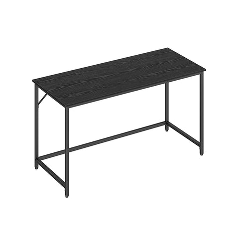Rootz Large Desk - Workstation - Study Table - Chipboard Steel - 60cm x 140cm x 76cm - Ebony Black - Ink Black - 14.2kg - 50kg Capacity
