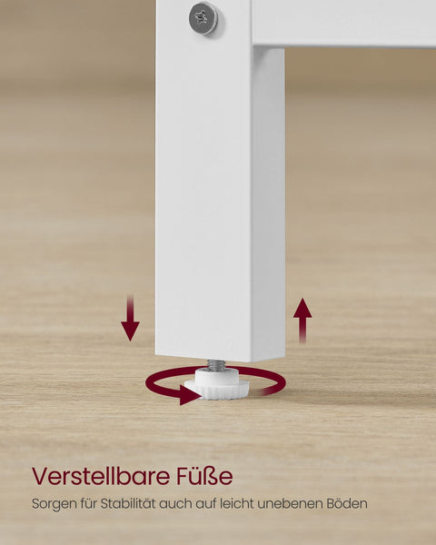 Rootz Wooden Desk with 2 Shelves - Office Table - Workstation - Space-saving - 60cm x 120cm x 76cm