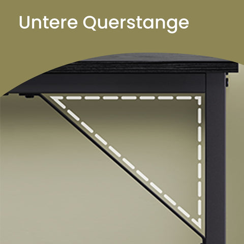 Rootz Desk - Small Computer Table - Office Table - Space-Saving Design - 60cm x 120cm x 76cm