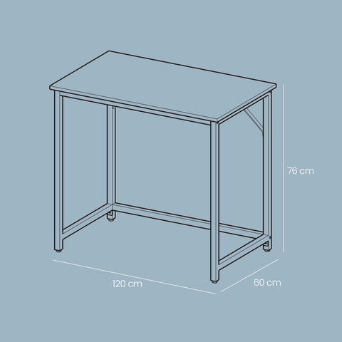 Rootz Small Computer Desk - Office Table - Workstation - Space-Saving Design - 60x120x76cm