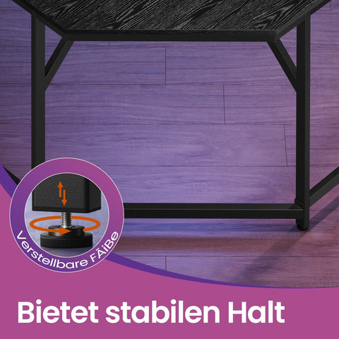 Rootz L-Shaped Desk Gaming Table - Corner Desk - Workstation - Space-Saving Design - 149.1cm x 149.1cm x 76.1cm