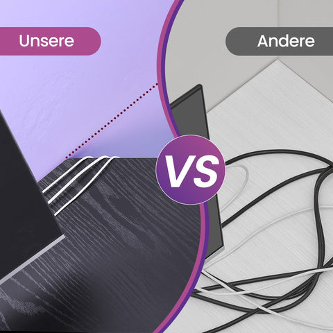 Rootz L-Shaped Desk Gaming Table - Corner Desk - Workstation - Space-Saving Design - 149.1cm x 149.1cm x 76.1cm