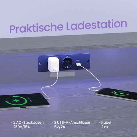 Rootz Dining Table - Modern Table - Rectangular Desk - Sturdy 100 kg Capacity - Black - 60cm x 120cm x 76cm