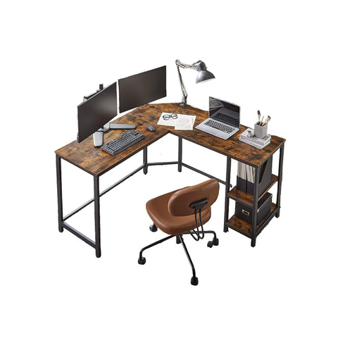 Rootz L-Shaped Computer Desk - Office Desk - Gaming Desk - Space-Saving - 138cm x 138cm x 75cm