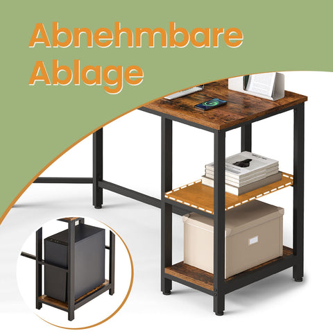 Rootz L-Shaped Computer Desk - Office Desk - Gaming Desk - Space-Saving - 138cm x 138cm x 75cm