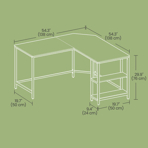 Rootz L-Shaped Computer Desk - Office Desk - Gaming Desk - Space-Saving - 138cm x 138cm x 75cm