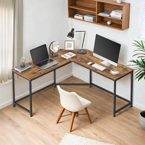Rootz L-Shaped Desk - Gaming Table - Corner Desk - Space-Saving Design - 149cm x 149cm x 75cm