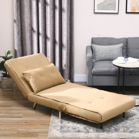 Rootz Reclining Chair - Lounge Chair - Single Bed - Adjustable Backrest - Velvet Fabric - 77cm x 88cm x 83cm