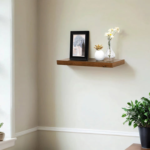 Rootz Rustic Floating Shelf - Wall Shelf - Decorative Shelf - Space-saving Design - 80cm x 20cm x 3.8cm