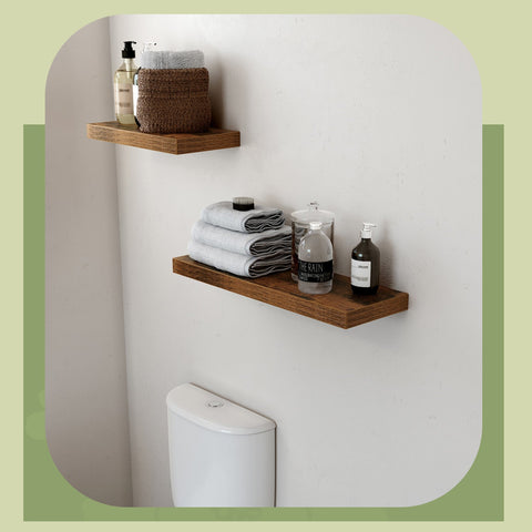 Rootz Rustic Floating Shelf - Wall Shelf - Decorative Shelf - Space-saving Design - 80cm x 20cm x 3.8cm