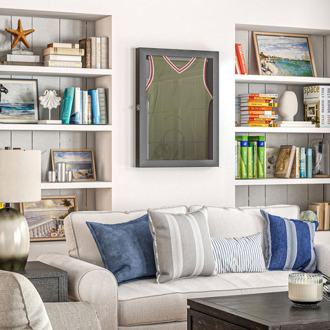 Rootz Frame-Box T-Frame - Jersey Display Case - Sports Memorabilia Frame - Dust Protection - 71cm x 6.5cm x 89cm