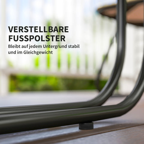 Rootz Poly Rattan Garden Sofa Set - Outdoor Lounge Set - Patio Furniture - Weatherproof - 116 x 60 x 69 cm - Brown/ Grey