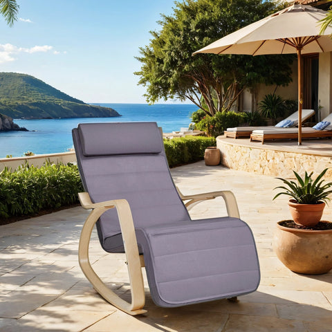 Rootz Adjustable Swing Chair - Rocking Armchair - Recliner - Ultimate Comfort - 67cm x 115cm x 91cm