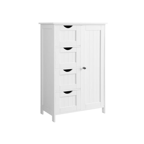 Rootz Bathroom Cabinet - Storage Cabinet - Organizer - White - MDF Boards - 55cm x 82cm x 30cm
