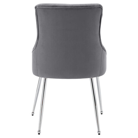 Rootz Modern Dining Chair - Velvet Upholstered Chair - Luxurious Velvet Seat - High Comfort - 54.5L x 58.5W x 87.5H cm