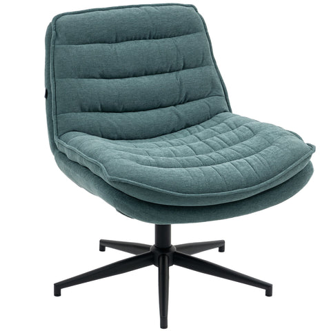 Rootz Rotatable Office Chair - Swivel Desk Chair - Upholstered Seat - Comfort with Foam - 65.5 x 76 x 80 cm - Green